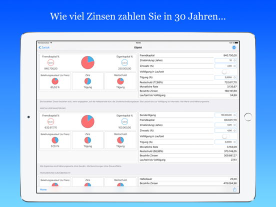 Screenshot #6 pour ImmoByte Baufinanzierung, Vergleich von Konditionen, Zins und Tilgung bei Ihrem Hauskauf oder Immobilienfinanzierung