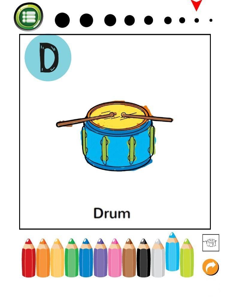 Musical Instrument Phonics Coloring Book: Learning English Vocabulary Free For Toddlers And Kids! screenshot 7