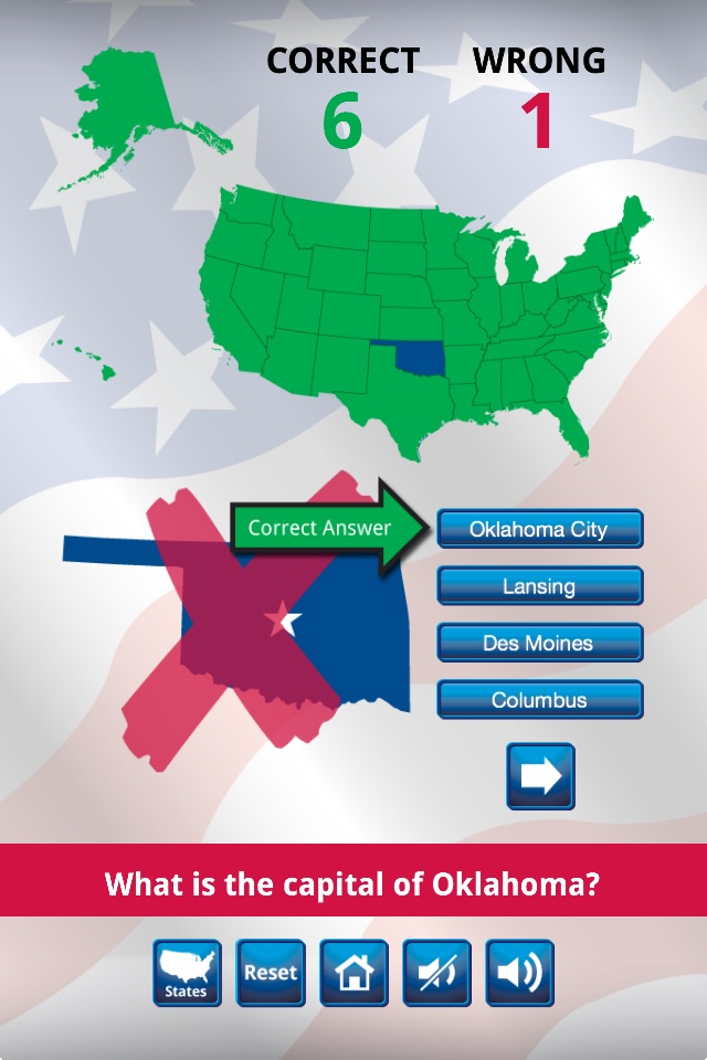 US States and Capitals Quiz : Learning Center screenshot 4