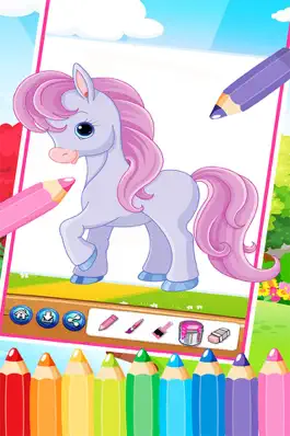 Game screenshot pony princess free printable coloring pages for girls kids apk