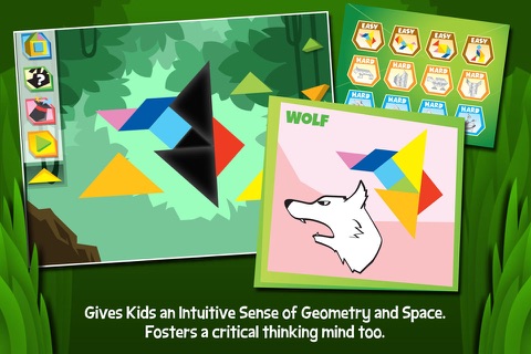 Kids Learning Puzzles: Wild Animals, K12 Tangram - náhled