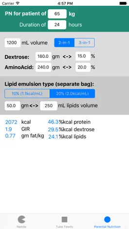 Game screenshot TPN and Tube Feeding - Nutricalc for RDs hack