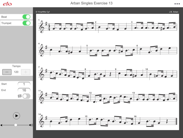 Arban Single Tonguing Ex. 13 - Advanced Trumpet & Cornet Practice