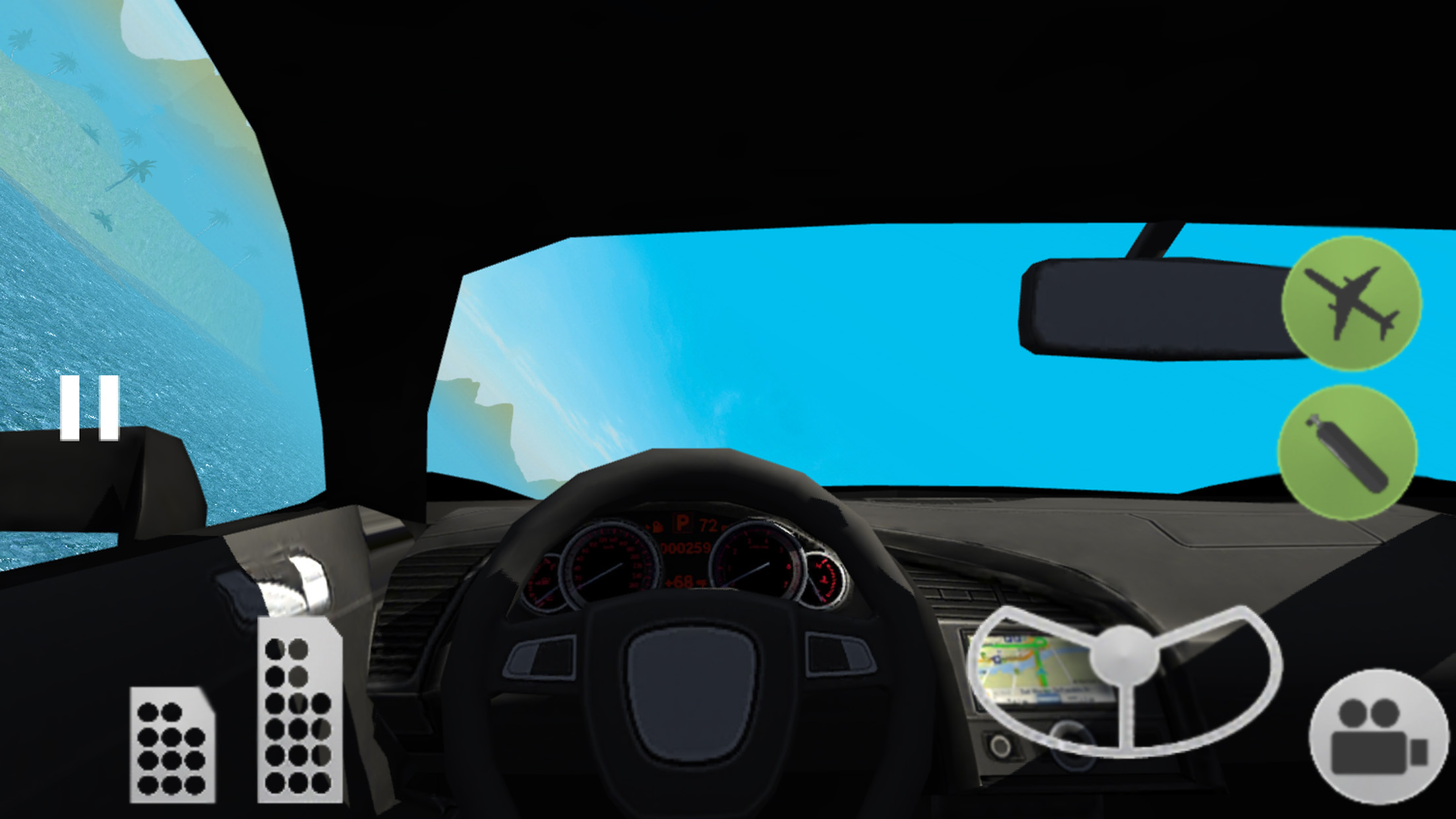 Flying Car Driving Simulator Free: Extreme Muscle Car - Airplane Flight Pilot