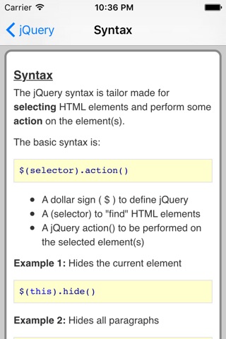 jQuery Pro Quick Guide screenshot 3