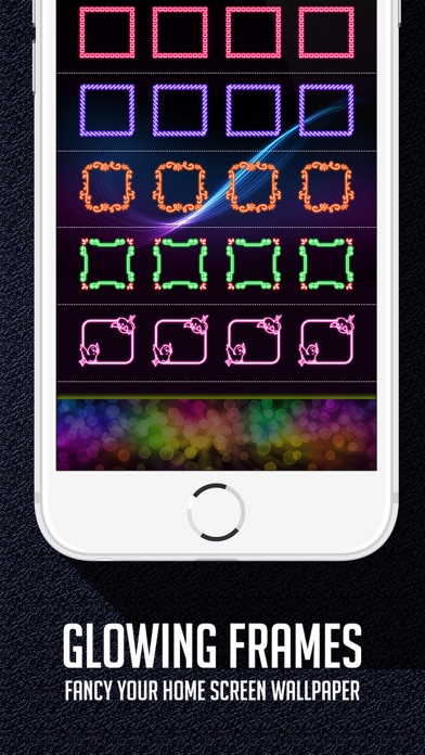 Screenshot #2 pour Glow Wallpapers Creator & Lock Screen Themes with Icons, Shelves, Docks & Backgrounds