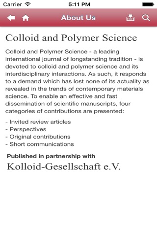 Colloid and Polymer Science screenshot 2