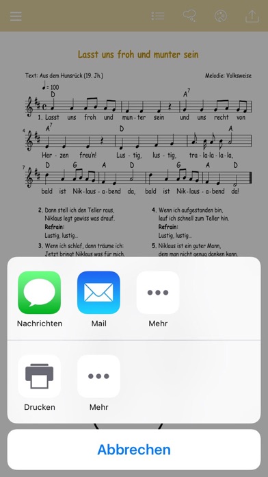 German Christmas Carols - Music, Music Sheet & Coloring Templates for Xmas iPhone screenshot 5 - Reference app