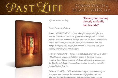 Past Life Oracle Cards - Virtue, Weiss screenshot 3