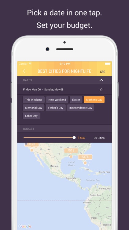 Tripnary - Find great places to travel based on your flight budget