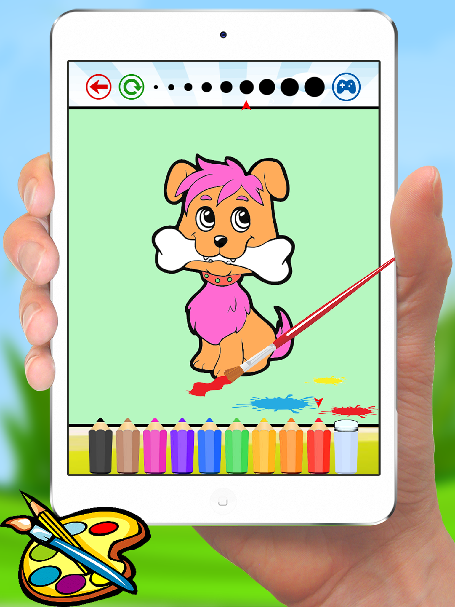 Animal Dog Cat & Rat Coloring Book - Drawing for Kids Games screenshot 9