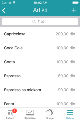 CaffeTouch Manager - Menadžerska aplikacija screenshot 4