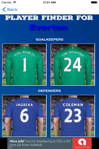 Player Finder for Everton screenshot 2