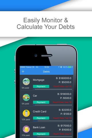 Debt & Loan Calculator - Pay Off Debts and Loans - náhled