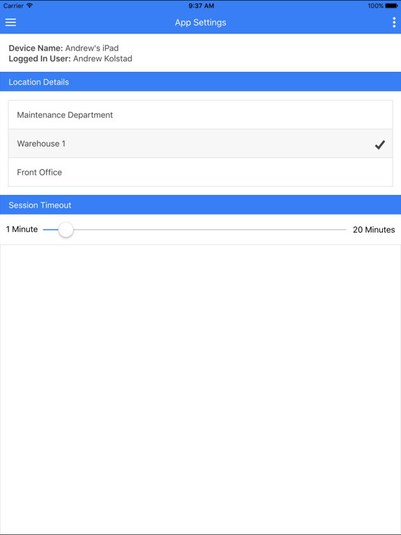 Inventory IQ iPad screenshot 4 - Business app