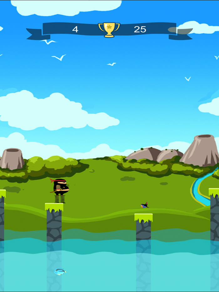 英雄蹦蹦跳忍者必须一次都不能死史上最虐心的兄弟奔跑吧跳跃酷跑弹弹弹小游戏