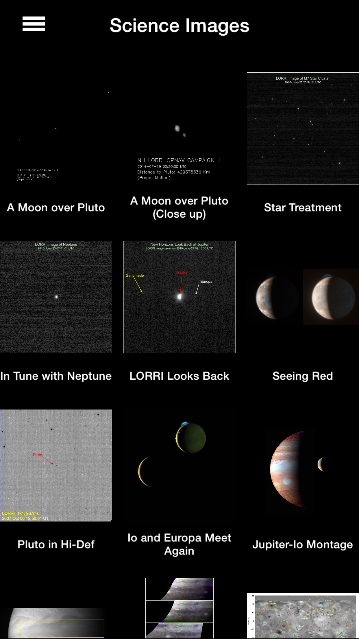 Screenshot do app New Horizons: a NASA Voyage to Pluto