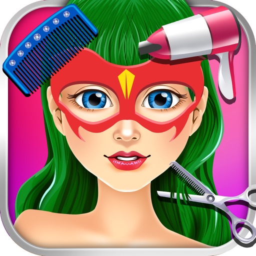 Superhero Princess Hair Salon - fun nail makeover & make-up spa girl games for kids! icon