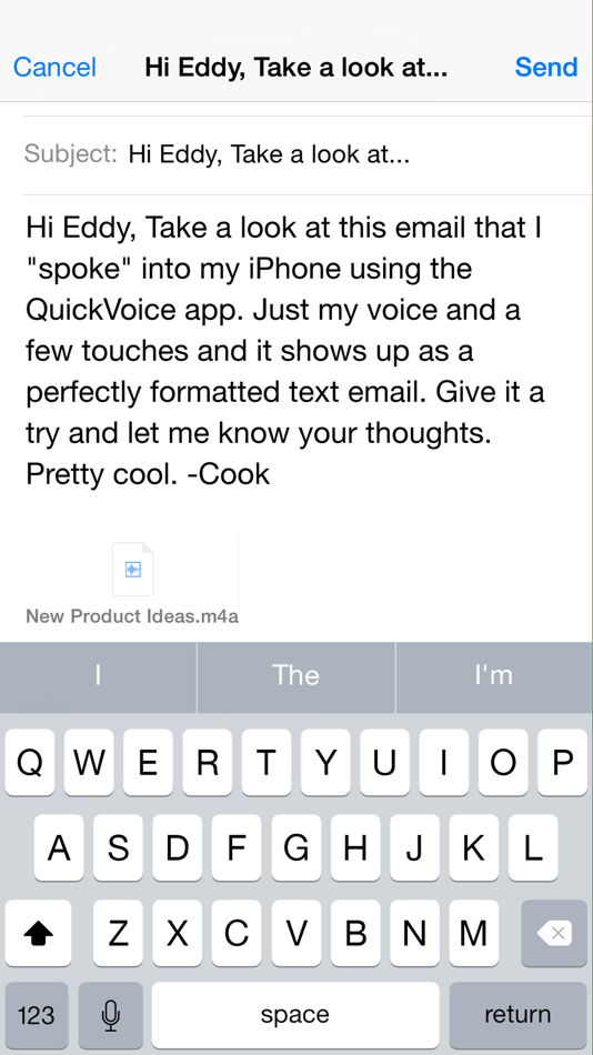 #3. QuickVoice2Text Email (PRO Recorder) (iOS) By: nFinity Inc