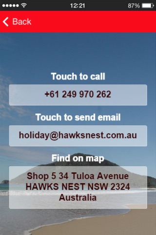 Hawks Nest Holiday Rentals screenshot 2