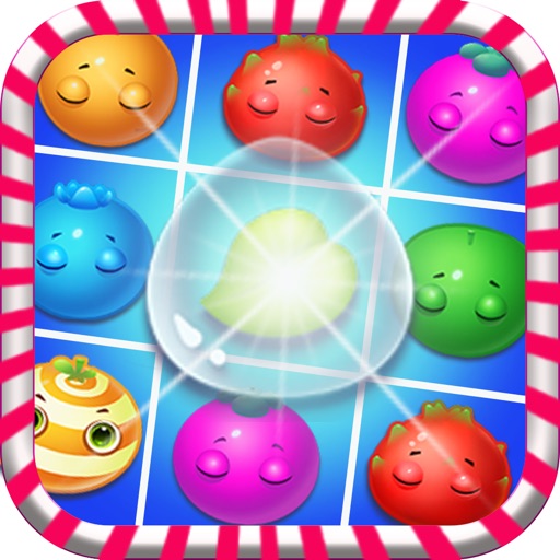 Fruit Splash Garden Bump Family : Match 3 Mania Pop Game Icon