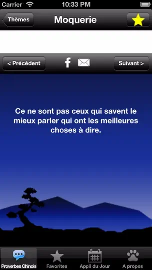 Capture d'écran de Proverbes Chinois sur iPhone 2