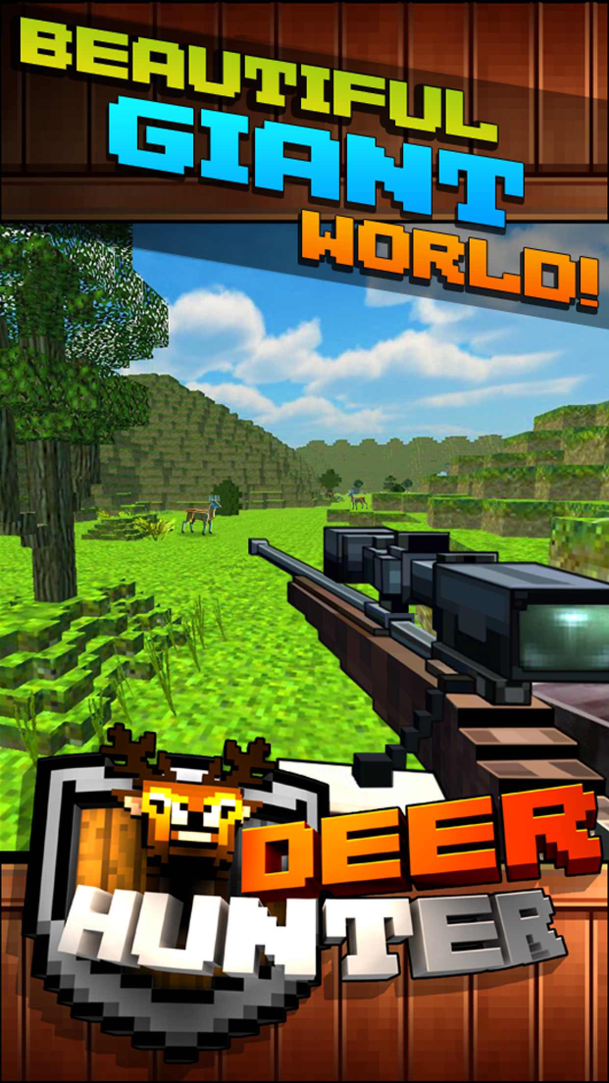 Wild Deer Hunt-ing Survival Pixel World 2016 - Mini Hunter