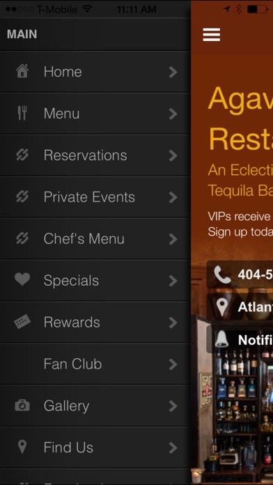 Agave Restaurant Screenshot