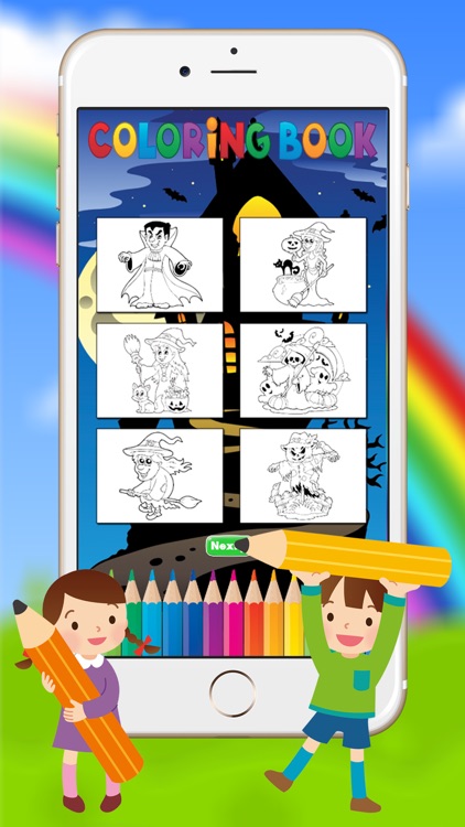 Halloween & Witch Coloring Book - Drawing Ghost for kids screenshot-3