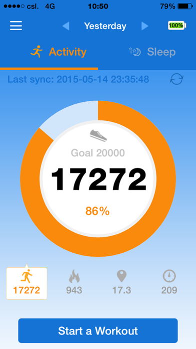 TrakFit screenshot