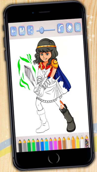Superheroes coloring book. Paint heroes and heroines who save the world iPhone screenshot