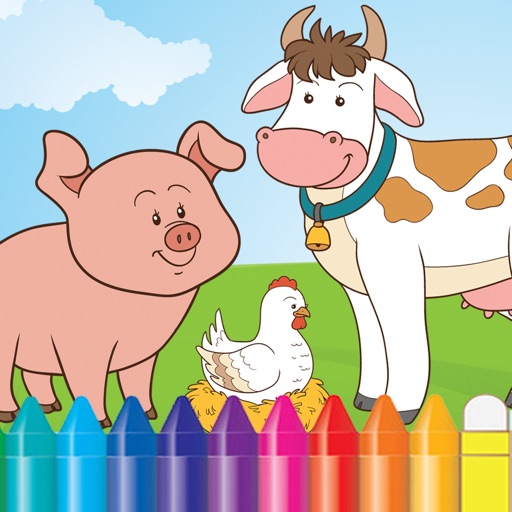 Animals Coloring Book - Drawing Connect dots for kids games Icon