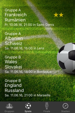 Euro 2016 Spielplan Pro screenshot 2