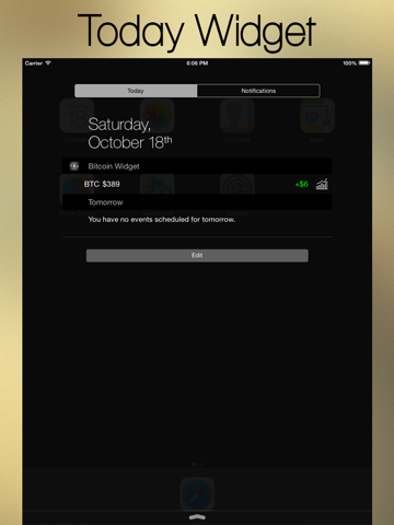Bitcoin Widget iPad screenshot