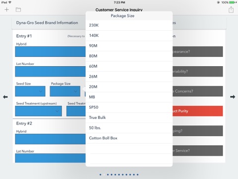 Dyna-Gro Customer Service Inquiry screenshot 2