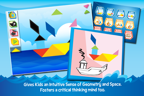 Kids Learning Puzzles: Ships & Boats, K12 Tangram screenshot 2