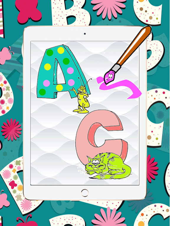 abc art pad:Learn to painting and drawing coloring pages printable for kids free iPad screenshot