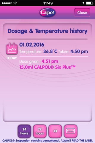 CALPOL® Ireland screenshot 4