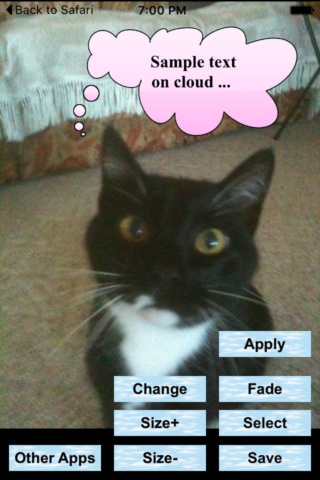 Cloud Caption - Add text captions within clouds or boxes on top of any picture. screenshot 3