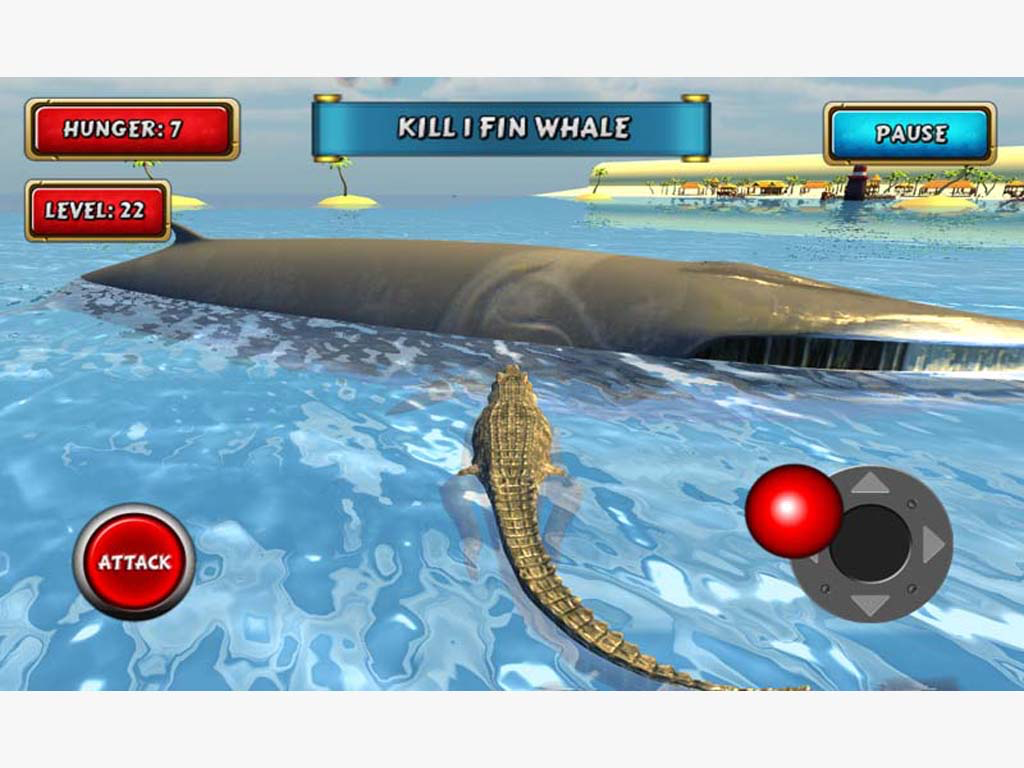 Crocodile Sim Beach Hunt screenshot 9