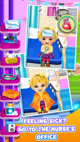 Game screenshot First Day of School - Baby Salon Make Up Story & Makeover Spa Kids Games! hack