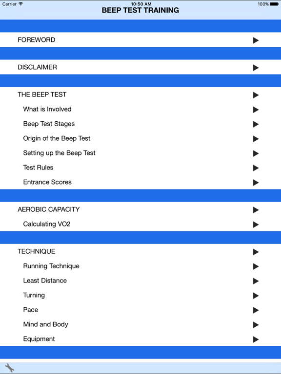 Screenshot #4 pour Beep Test Training Guide