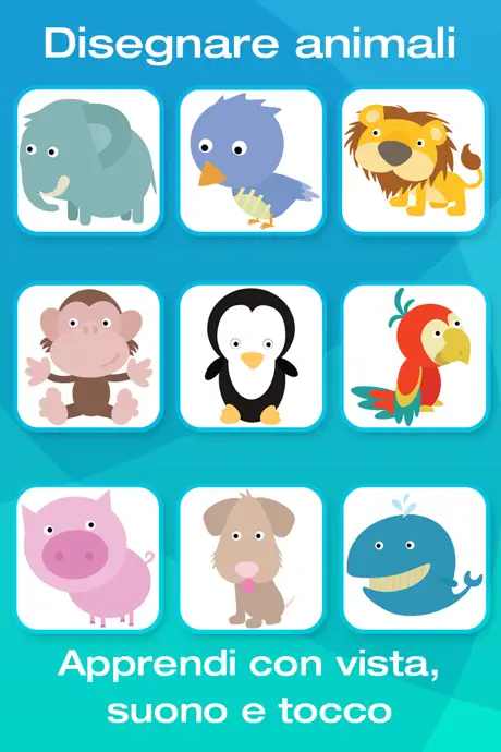 Animali e attrezzi: Flashcard per bambini