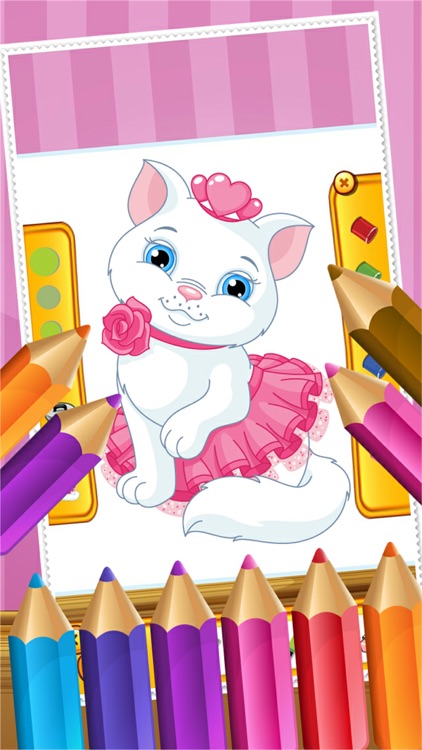 Cat Coloring Book Paint and Drawing for Kid Games