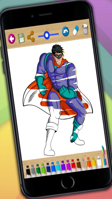 How to cancel & delete Drawing pages for painting superheroes – educative coloring book for children from iphone & ipad 1