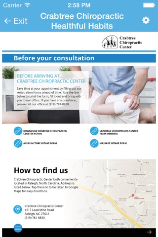 Crabtree Chiropractic screenshot 2