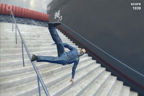 Downstairs — human falling simulator arcade game screenshot 2
