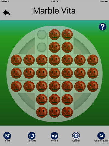 Marble Vita Free - Play With Peg Solitaire iPad screenshot