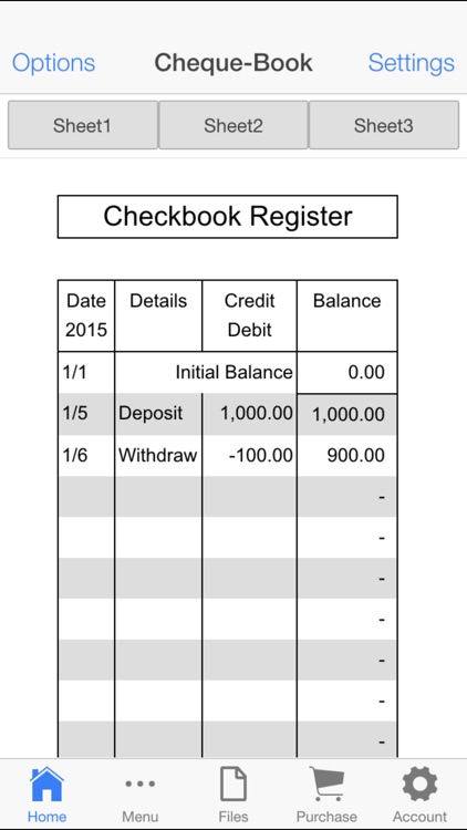Check Book Register