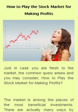 How To Play The Stock Market screenshot 3